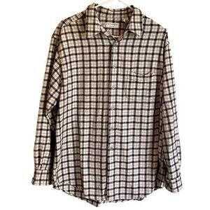 Covington Long Sleeve Button Down Cotton Flannel Shirt Mens Large
